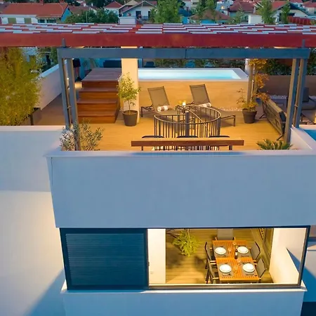Penthouse Diem - Private Pool With Sea View Zadar Exterior photo